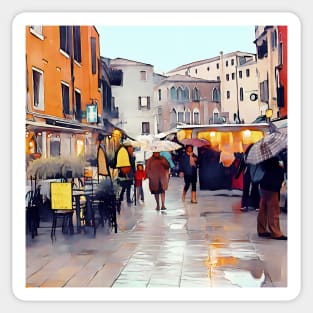 Venice on A Rainy Day Sticker